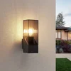 Image de Lucande - Wandlamp buiten - 1licht - Aluminium, polycarbonaat - H: 25 cm - E27 - antraciet, helder