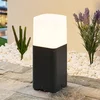 Image de Lucande - Sokkellamp - 1licht - Aluminium, polycarbonaat - H: 30 cm - E27 - antraciet, wit