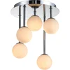 Image de Lindby - plafondlamp - 5lichts - Metaal, glas - H: 33 cm - G9 - chroom, wit