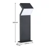 Image de Arcchio - LED buitenlamp - 2lichts - Aluminium, kunststof - H: 60 cm - donkergrijs - Inclusief lichtbronnen
