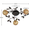 Image de Lucande - plafondlamp - 3lichts - IJzer - H: 13 cm - G9 - zwart, goud