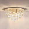 Image de Lindby - plafondlamp - 4lichts - Staal, kristal - H: 19 cm - G9 - goud