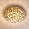 Image de Lindby - plafondlamp - 8lichts - Staal, kristal - H: 23.5 cm - G9 - goud