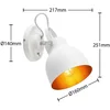 Image de Lindby - wandlamp - 1licht - staal - H: 25.1 cm - E27 - wit, goud