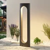 Image de Lucande - LED buitenlamp - 1licht - drukgegoten aluminium, kunststof - H: 65 cm - donkergrijs - Inclusief lichtbron