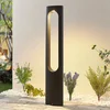 Image de Lucande - LED buitenlamp - 1licht - drukgegoten aluminium, kunststof - H: 90 cm - donkergrijs - Inclusief lichtbron