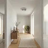 Image de Lindby - LED plafondlamp- met dimmer - 1licht - Metaal, kunststof - H: 6 cm - wit, antraciet, opaal - Inclusief lichtbron
