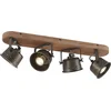 Image de Lindby - buitenspot - 4lichts - Metaal, hout - H: 19.5 cm - GU10 - bruin, zwart