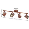 Image de Lindby - buitenspot - 4lichts - Metaal - H: 17 cm - GU10 - roestbruin