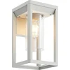 Image de Lindby - Wandlamp buiten - 1licht - Aluminium, kunststof - H: 27 cm - E27 - zilvergrijs