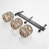 Image de Lindby - Hanglamp - 3lichts - Hout, metaal - H: 25 cm - E27 - natuur