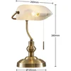 Image de Lindby - bureaulamp - 1licht - staal, glas - H: 38.5 cm - E27 - brons, opaalwit