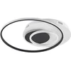 Image de Lindby - LED plafondlamp- met dimmer - 1licht - Aluminium, kunststof - H: 6.6 cm - mat zwart, mat wit - Inclusief lichtbron