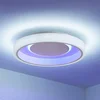 Image de Lindby - LED plafondlamp - RGB - met dimmer - CCT - 1licht - Metaal, kunststof - H: 10.5 cm - wit - Inclusief lichtbron