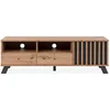 Image de CALICOSY - TV-meubel 1 deur, 2 laden en 2 vakken in eikenhouten decor L138 cm - LUBLIN