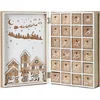 Image de BRUBAKER Herbruikbare Houten Adventskalender Zelf te vullen - Vrolijk kerstboek - Doe het zelf Kerstkalender _ 19,6 x 7,5 x 30 cm