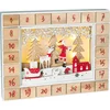 Image de BRUBAKER Herbruikbare Houten Adventskalender om zelf te vullen - Kerstman in het bos met LED-verlichting - Doe-het-zelf-kalender 35,5 x 6 x 27 cm