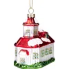 Image de BRUBAKER Besneeuwde Kerk - Handbeschilderde Kerstballen van Glas - Mondgeblazen Kerstboomversieringen, Grappige Figuren, Decoratieve Hangers Boombal - 9,5 cm