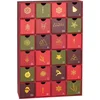 Image de BRUBAKER Adventskalender om te vullen - Traditionele Kerst Rood Groen Goud - Kerstkalender met 24 Vakjes om zelf te vullen met kleine Cadeautjes - 32,5 cm hoog - Karton