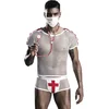 Image de Saresia - Hot Doctor Kostuum - Wit/Rood