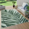 Image de Paco Home Buiten Vloerkleed Voor Buiten Balkon Palm Jungle Patroon Bloemen Boho Groen 80x150 cm