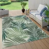 Image de Paco Home Buiten Vloerkleed Voor Buiten Balkon Palm Jungle Patroon Bloemen Boho Groen 140x200 cm