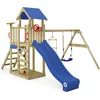Image de Wickey MultiFlyer Light Speeltoestel - Speeltoren met Schommel en Glijbaan - Inclusief Zandbak en Touwladder - 371x272x252 cm - Blauw