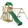 Image de Wickey MultiFlyer Light Speeltoestel - Speeltoren met Schommel en Glijbaan - Inclusief Zandbak en Touwladder - 371x272x252 cm - Groen