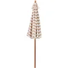 Image de BELIANI FERENTILLO - Parasol - Beige/Wit - 260 cm - Polyester