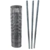 Image de 50m wildhek, boshek, geknoopt draadgaas 150/12/30+ Z-profiel hekpalen
