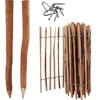 Image de Complete set schutting van 5 meter, 120 cm hoog, lattenafstand 4-6 cm met 5 houten palen van 1,5 meter lang en nietjes.