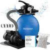 Image de Monzana Zandfiltersysteem 10.200 l/h - 7 Wegklep Ø32-38mm Blauw