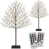 Image de Monzana Kerstverlichting - 2x Kersenbloesemboom 180cm IP44 - Blauw
