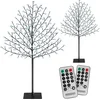 Image de Monzana Kerstverlichting - 2x Kersenbloesemboom 180cm IP44   Koud Wit