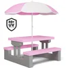 Image de Spielwerk Kinder Tuinset   Incl. Parasol UV-bescherming - Roze Grijs