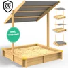 Image de Spielwerk Zandbak - Hout Zonnedak UV 50+ Samu - 120x120x120cm