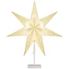 Image de Casaria Papieren Kerstster   10 Leds Standaard Pailletten 60cm - Wit