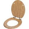 Image de Casaria Wc-bril met Deksel Sluitingsmechanisme Toiletzitting MDF Bamboe