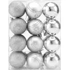 Image de Kerstboomballen 24st - Ø6cm Mat Glanzend Glinsterend - Kunststof Zilver
