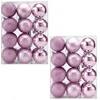 Image de Kerstboomballen 48st Ø6cm - Mat Glanzend Glinsterend - Kunststof Roze