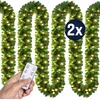 Image de Casaria Guirlande - 2x5m 100 Leds Afstandsbediening - Warm Wit