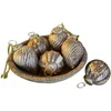 Image de LOBERON Kerstversiering set van 6 Miras antiekzilverkleurig