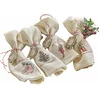 Image de LOBERON Servet set van 4 Merry & Bright wit/rood