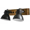 Image de LOBERON Wandlamp Périgné zwart/bruin