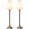 Image de LOBERON Tafellamp set van 2 Obsonville zilverkleurig/zwart/crème