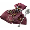 Image de LOBERON Servetring set van 4 Motje goudkleurig