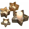 Image de LOBERON Windlicht set van 4 Thervel antiekgoudkleurig/grijs