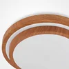 Image de Lindby - LED plafondlamp - 1licht - IJzer, aluminium, kunststof - H: 10 cm - licht hout, wit - Inclusief lichtbron