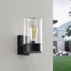 Image de Arcchio - Wandlamp buiten - 1licht - Aluminium, glas - H: 21.3 cm - E27 - zwart, helder