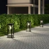 Image de Lucande - Sokkellamp - 1licht - Aluminium, kunststof - H: 42 cm - E27 - donkergrijs (RAL 840-M), helder